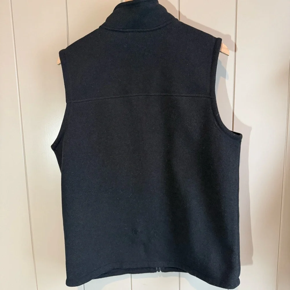 THE NORTH FACE Mens Fleece Black Vest Medium Logo